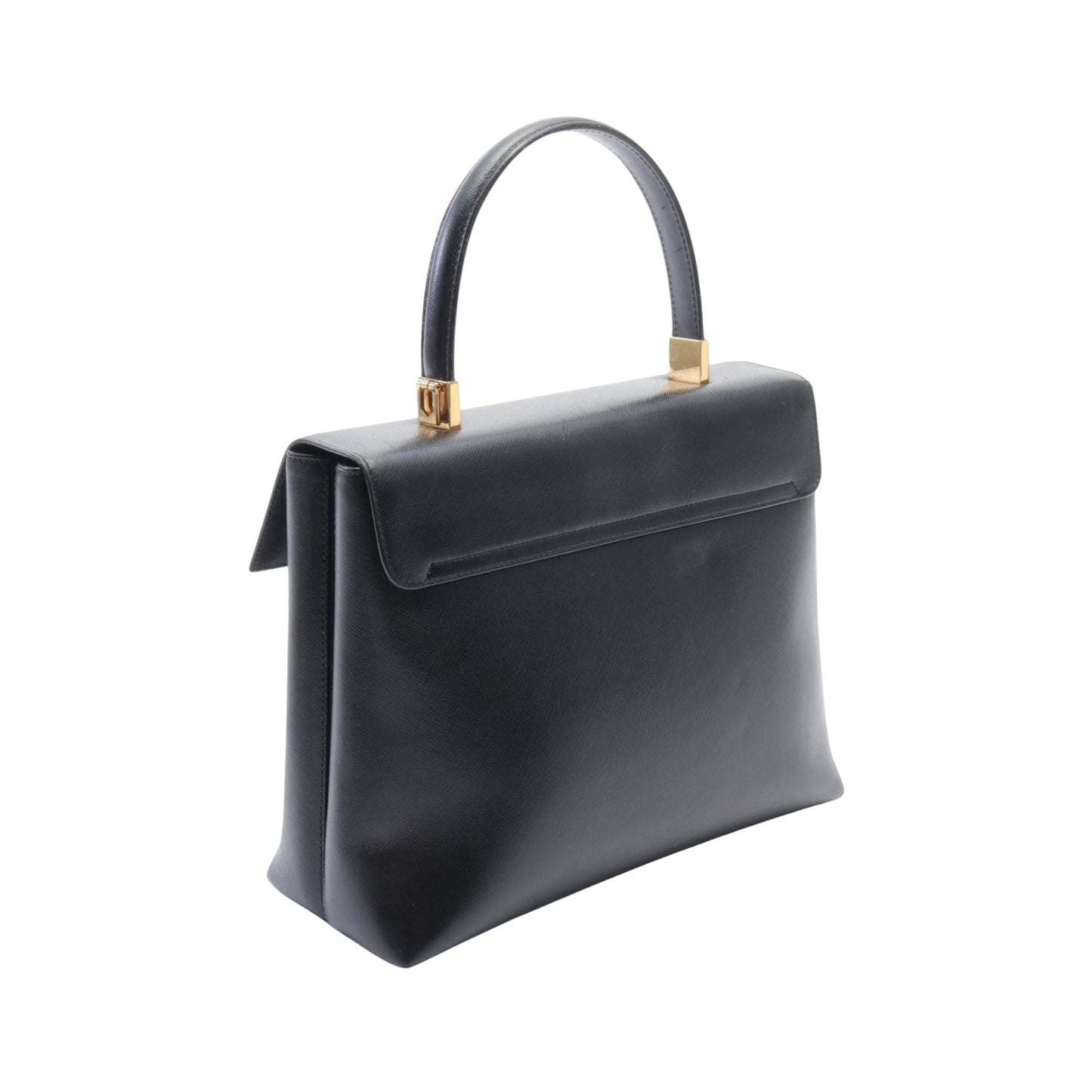 Salvatore Ferragamo Gancini, Black, Leather, handbag