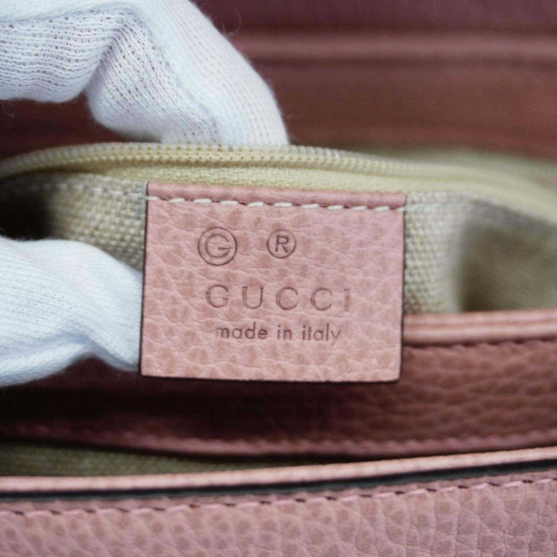 Gucci Interlocking, Pink, Leather, shoulder