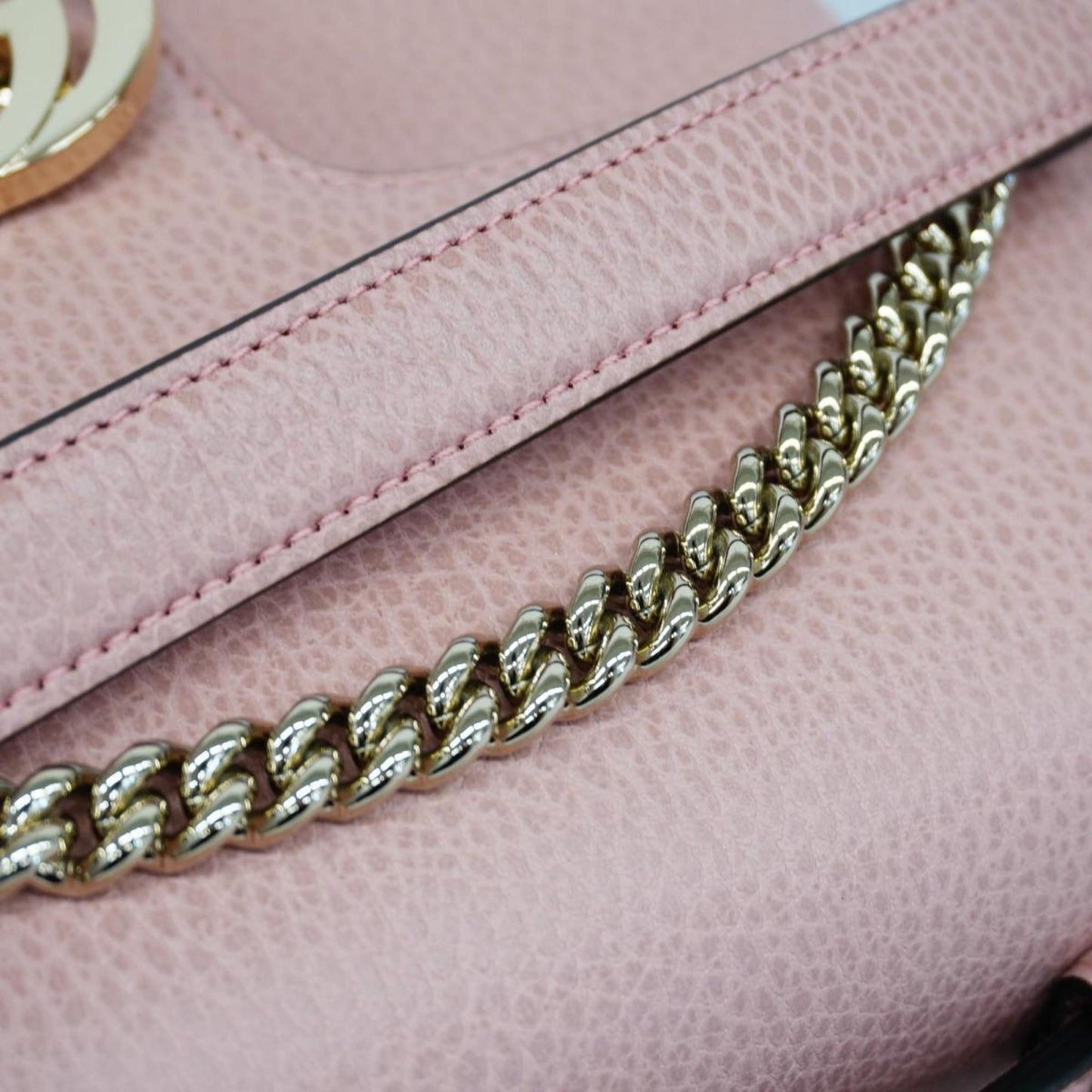 Gucci Interlocking, Pink, Leather, shoulder