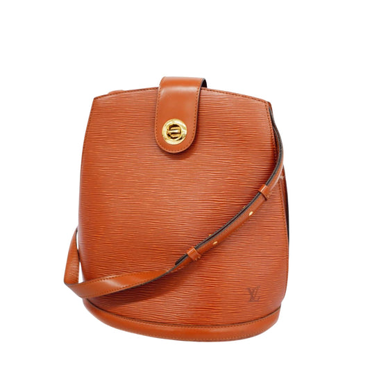 Louis Vuitton Cluny, Brown, Leather, shoulder