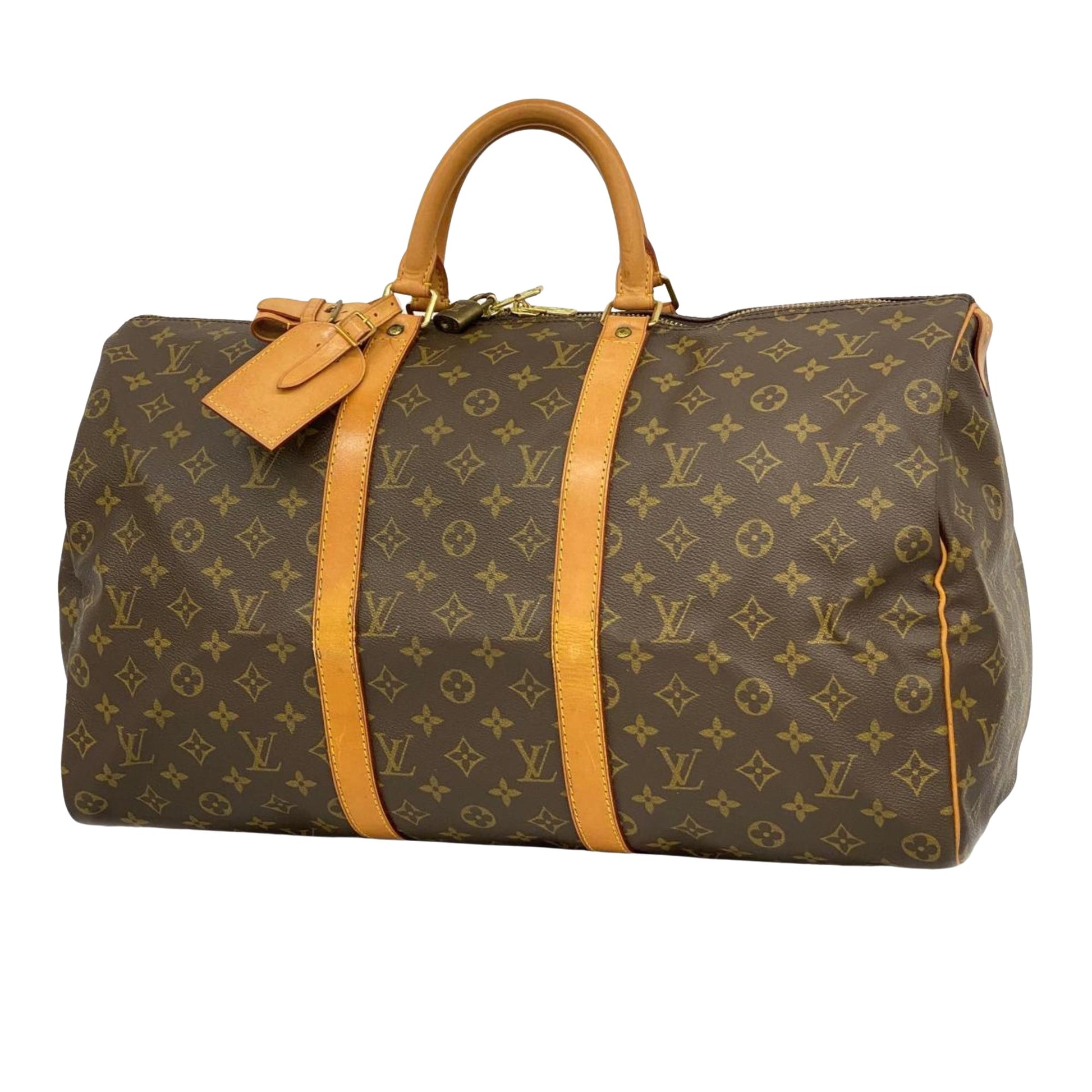 Louis Vuitton Keepall 50, Brown, Canvas, travel