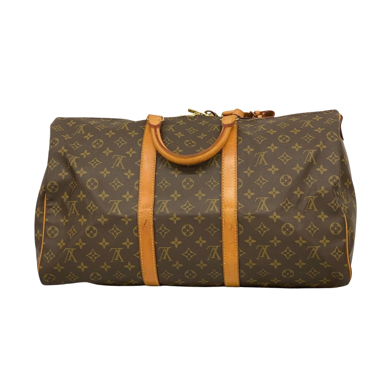 Louis Vuitton Keepall 50, Brown, Canvas, travel