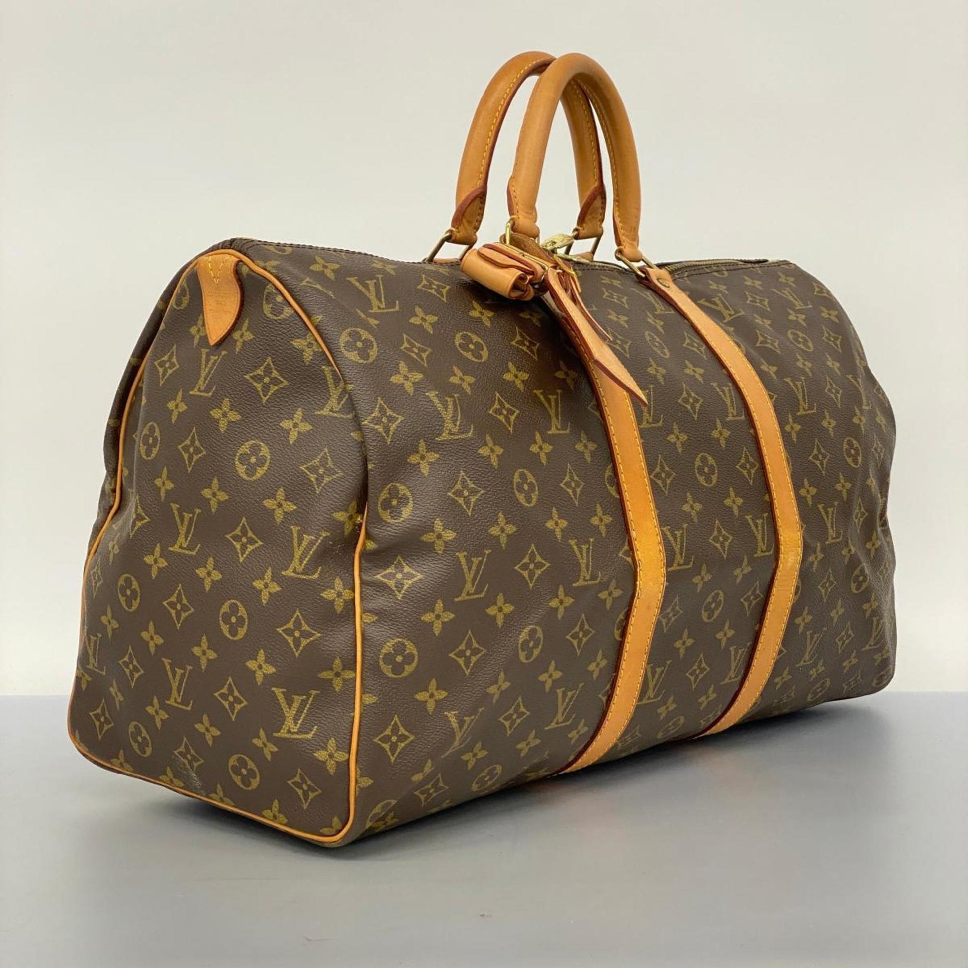 Louis Vuitton Keepall 50, Brown, Canvas, travel