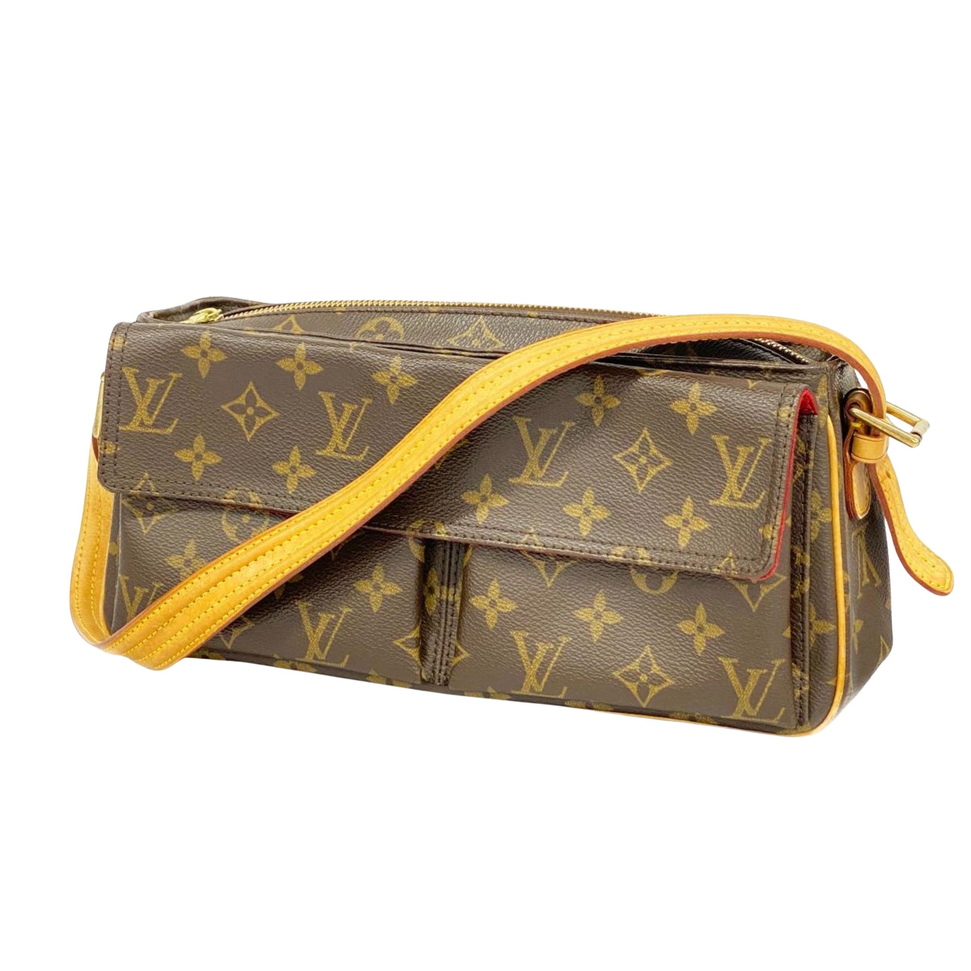 Louis Vuitton Viva Cité, Brown, Canvas, shoulder