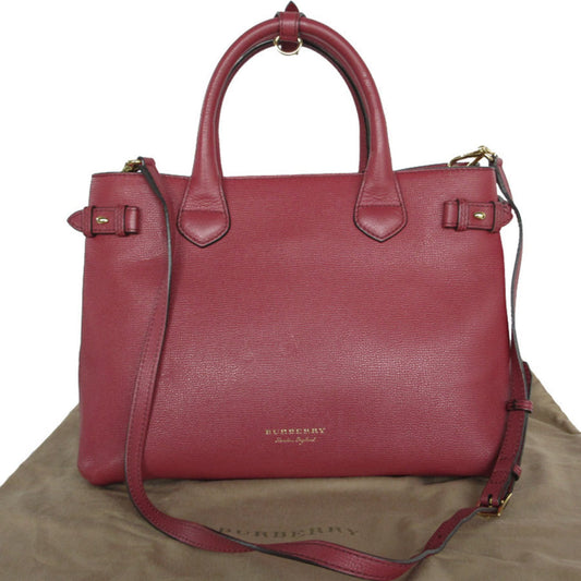 Burberry Nova Check, Red, Leather, handbag