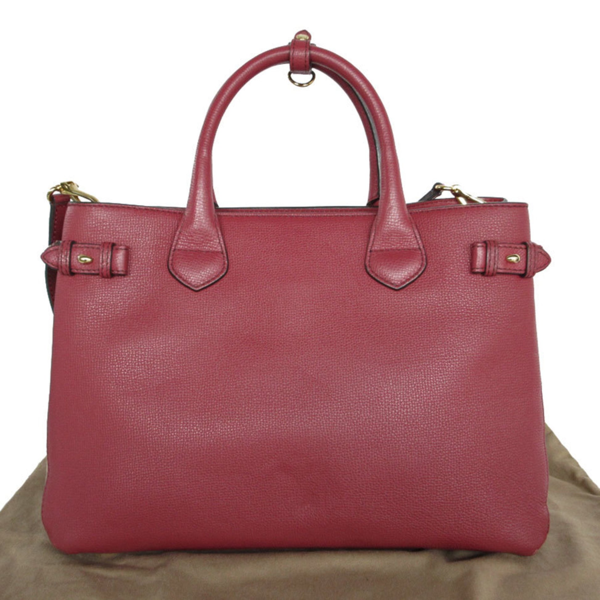 Burberry Nova Check, Red, Leather, handbag