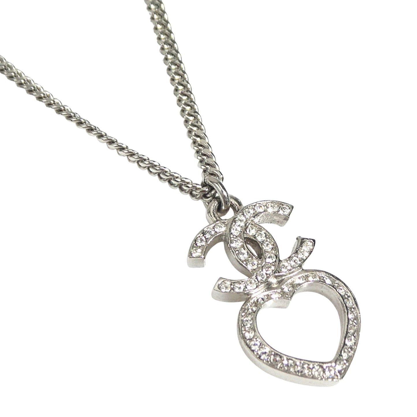 Chanel Coco Mark, Silver, Metal, necklace