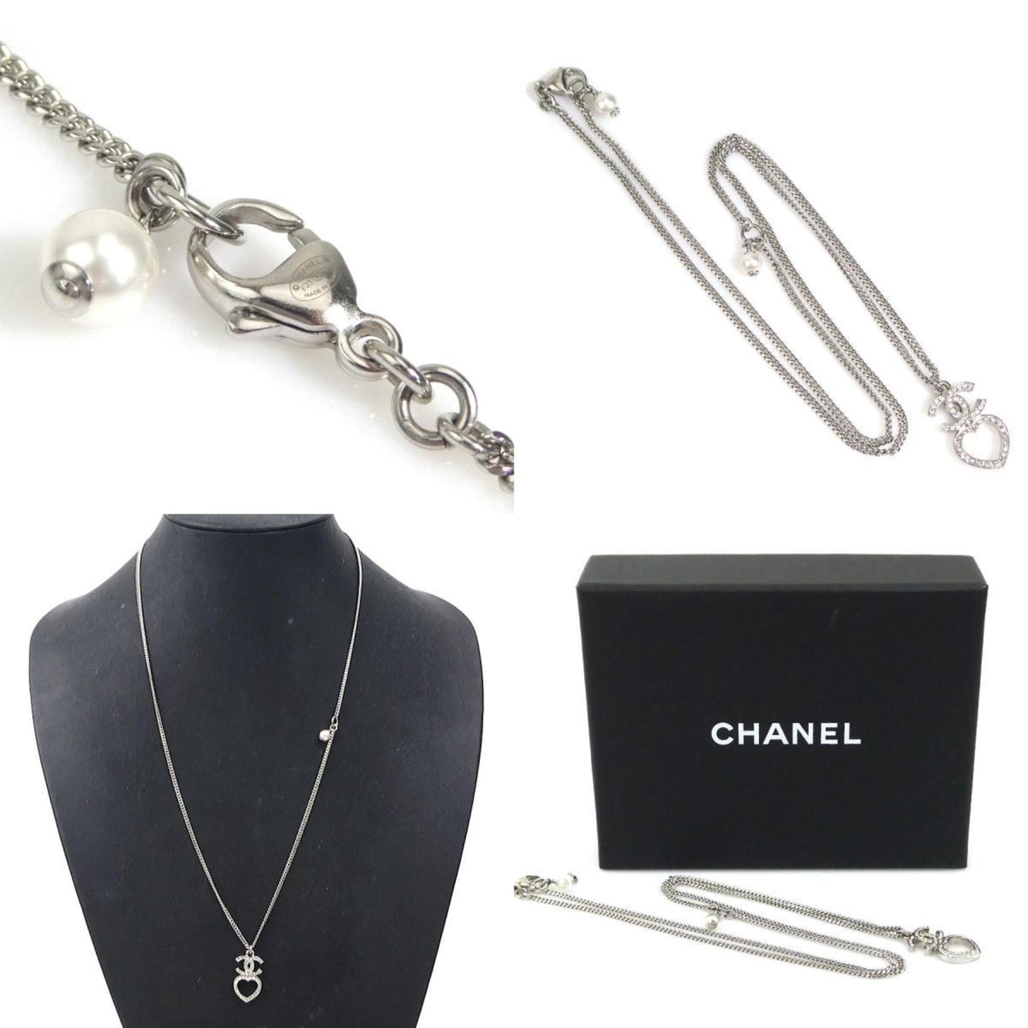 Chanel Coco Mark, Silver, Metal, necklace