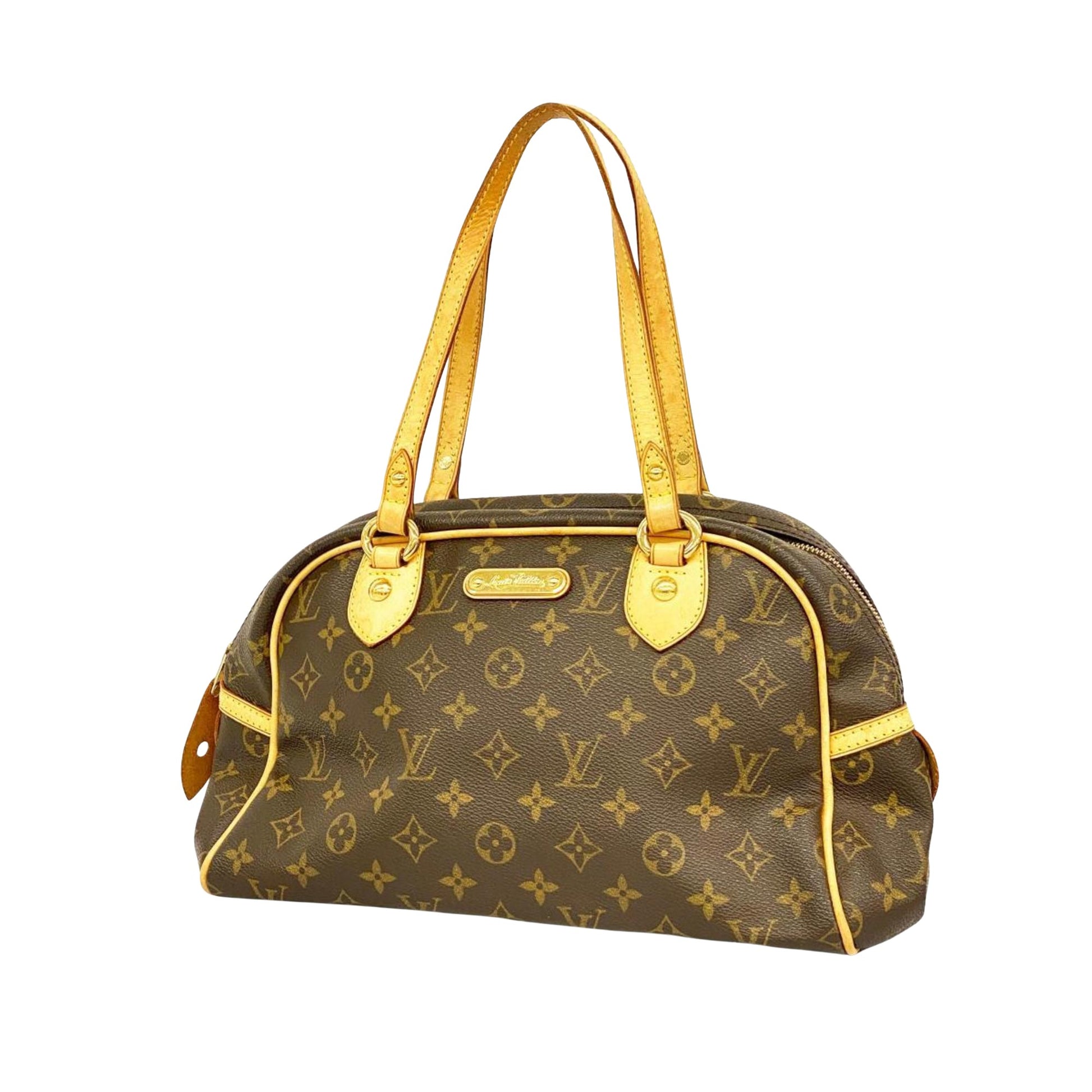 Louis Vuitton Montorgueil, Brown, Canvas, shoulder