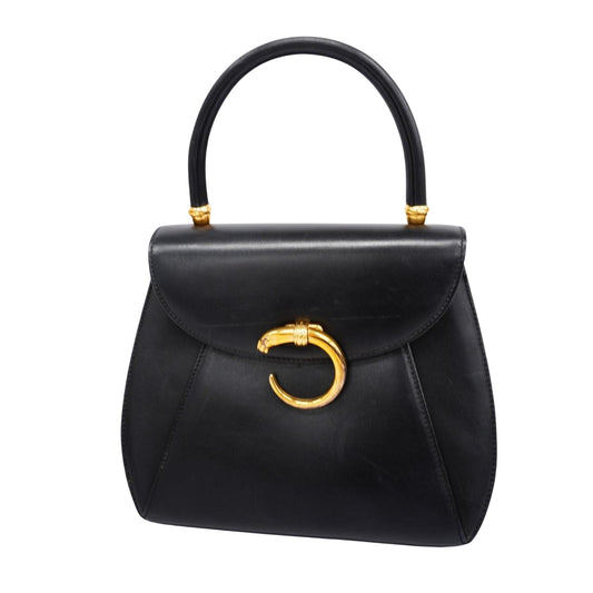 Cartier Panthère, Black, Leather, handbag