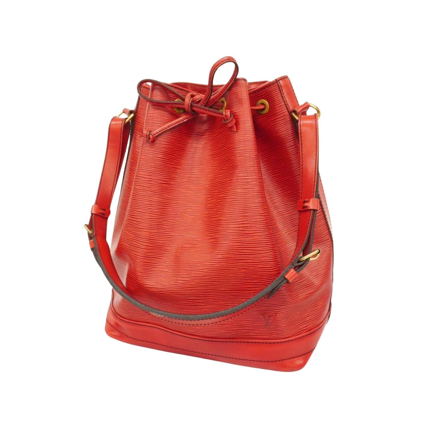 Louis Vuitton Noé, Red, Leather, shoulder