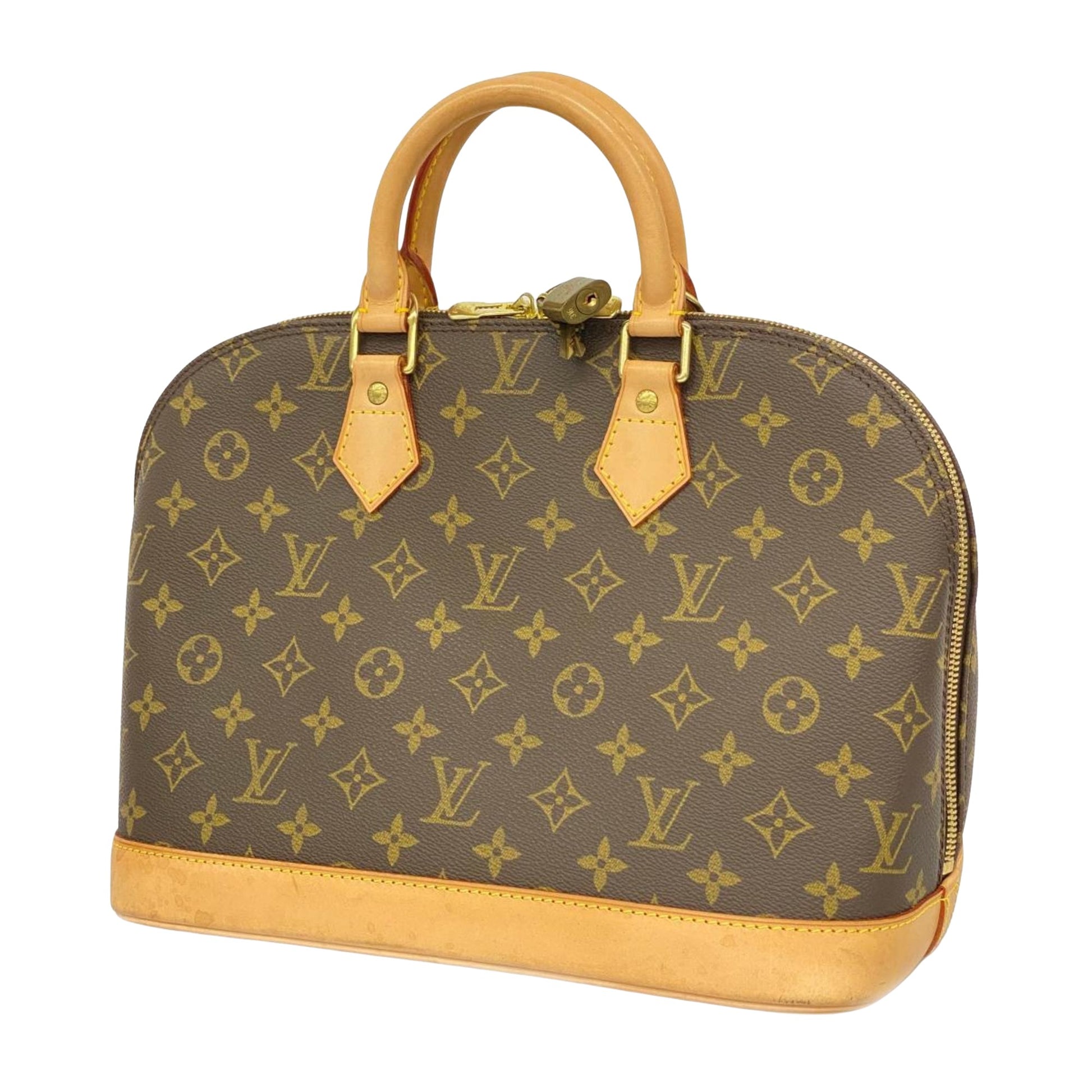 Louis Vuitton Alma, Brown, Canvas, handbag