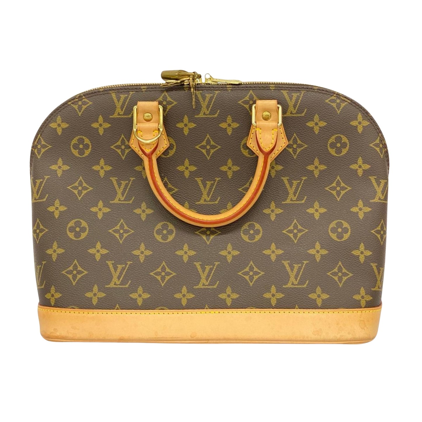 Louis Vuitton Alma, Brown, Canvas, handbag