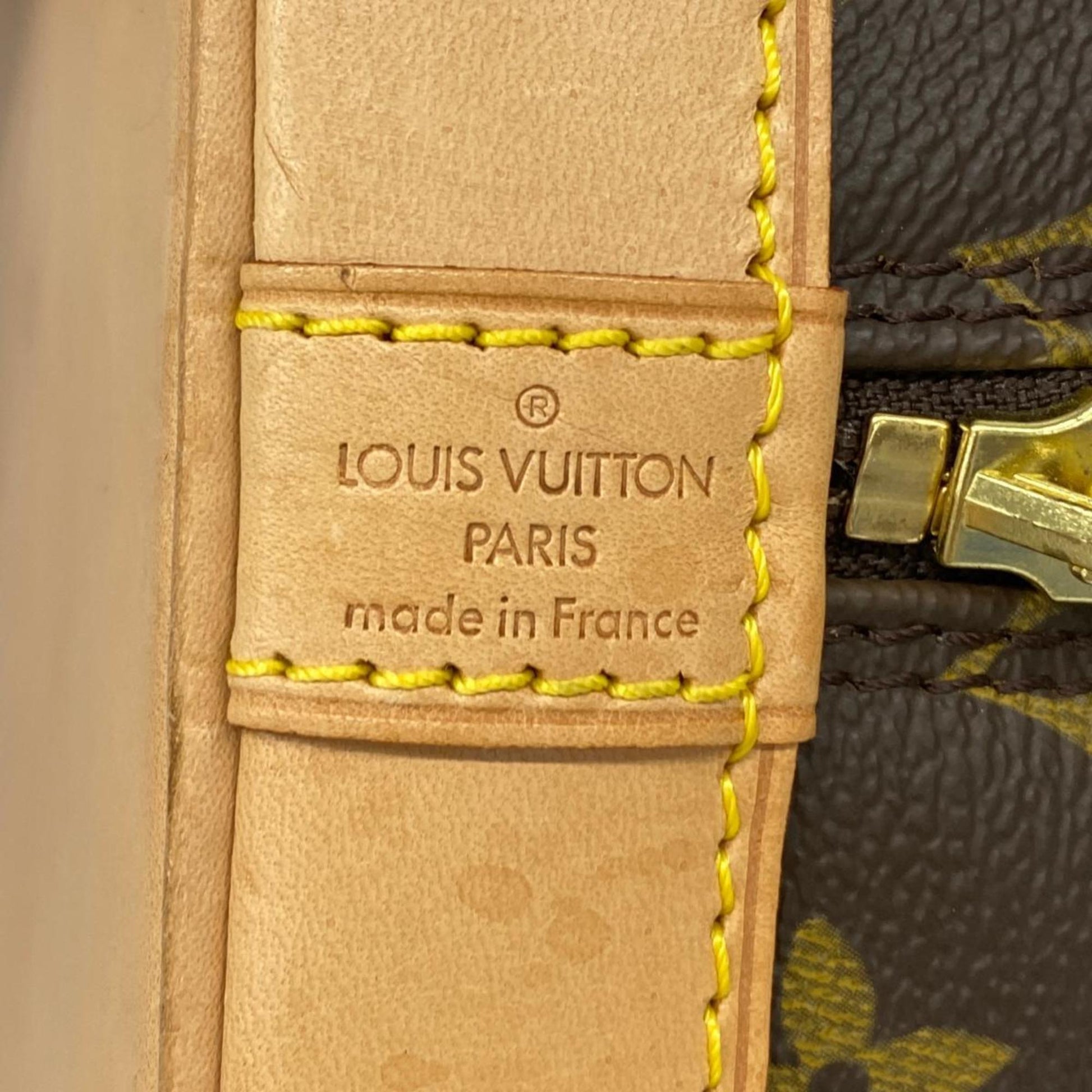 Louis Vuitton Alma, Brown, Canvas, handbag