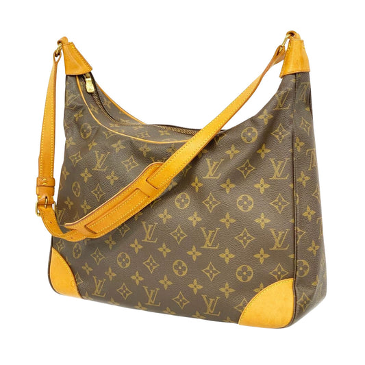 Louis Vuitton Boulogne, Brown, Canvas, shoulder