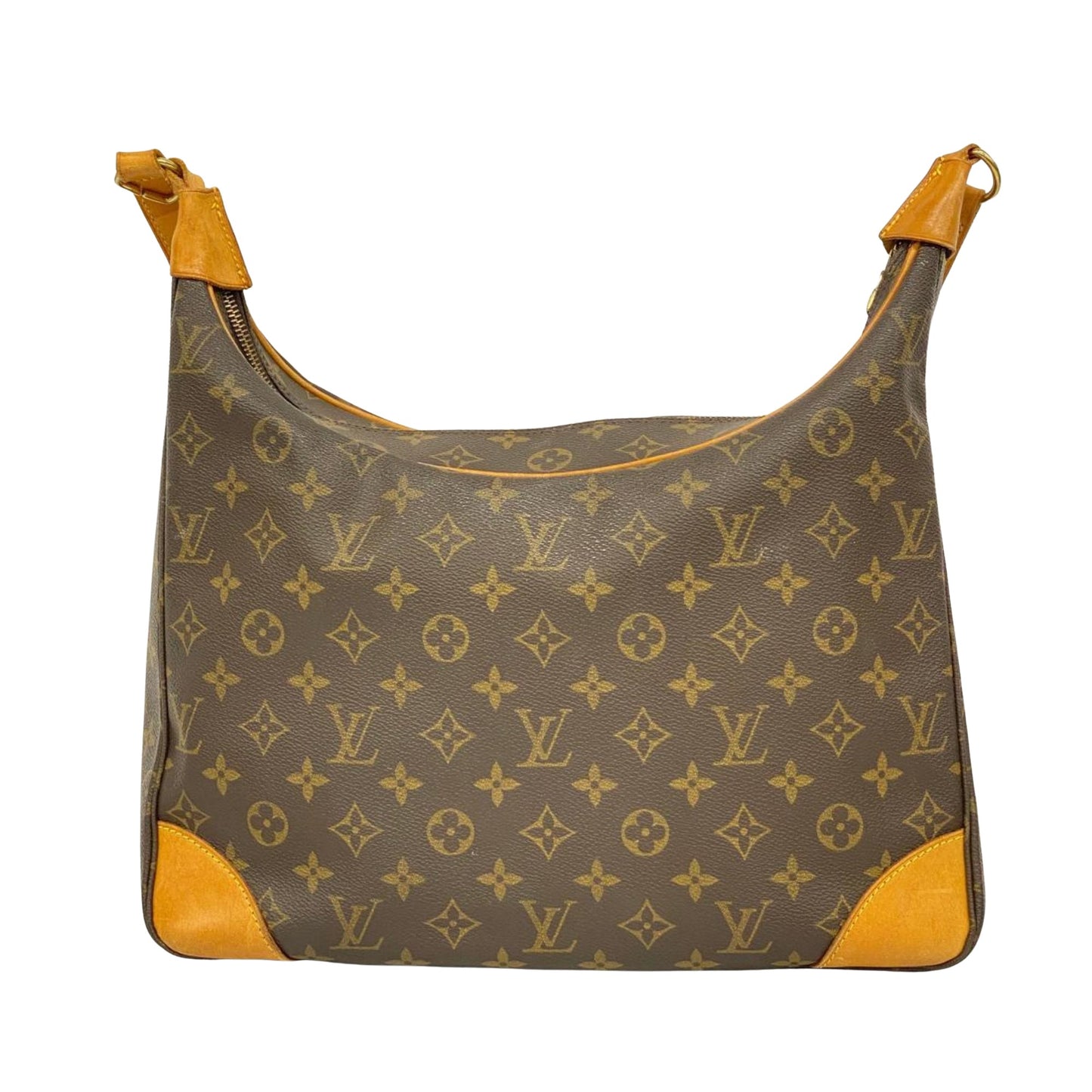 Louis Vuitton Boulogne, Brown, Canvas, shoulder