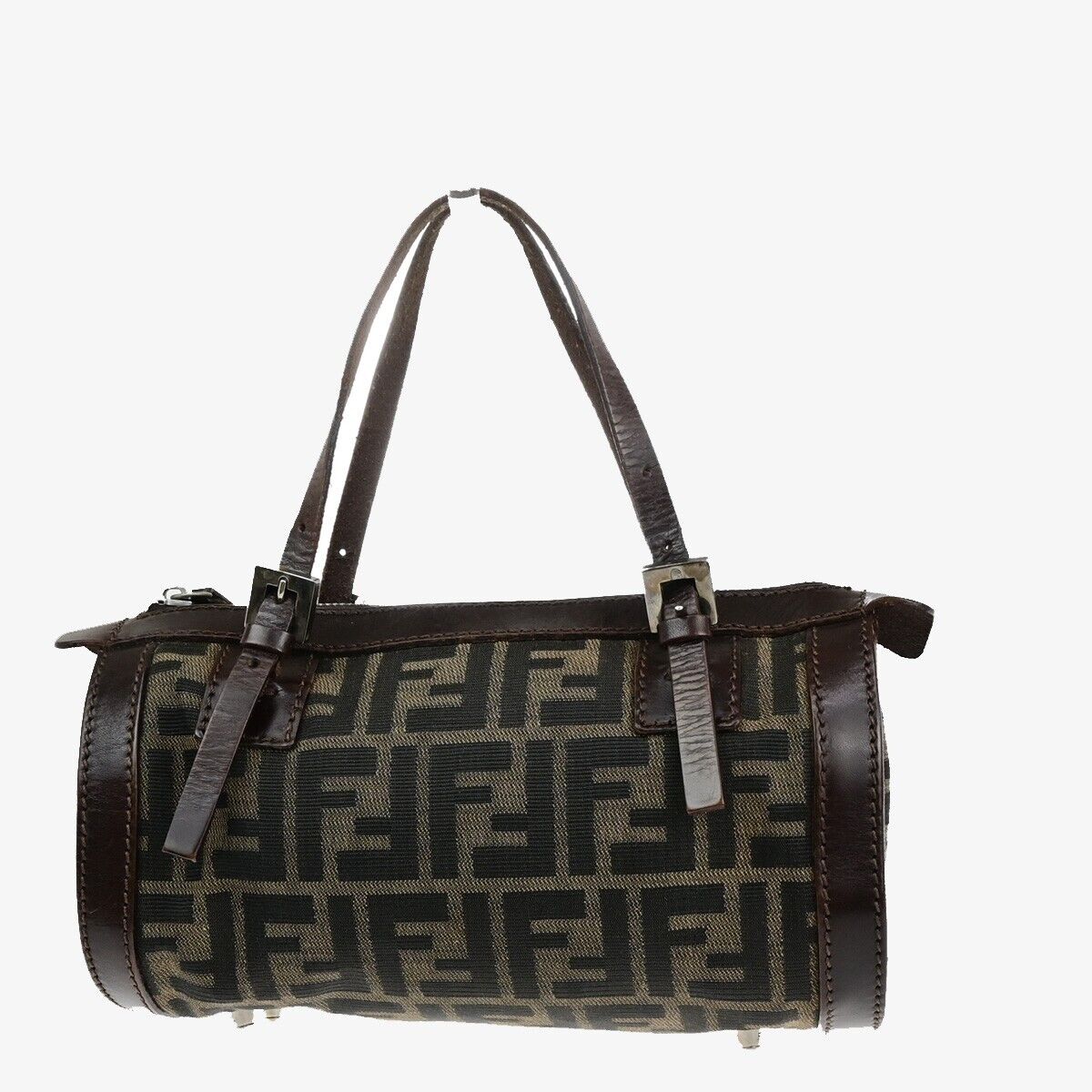 Fendi Zucca, Brown, Canvas, handbag