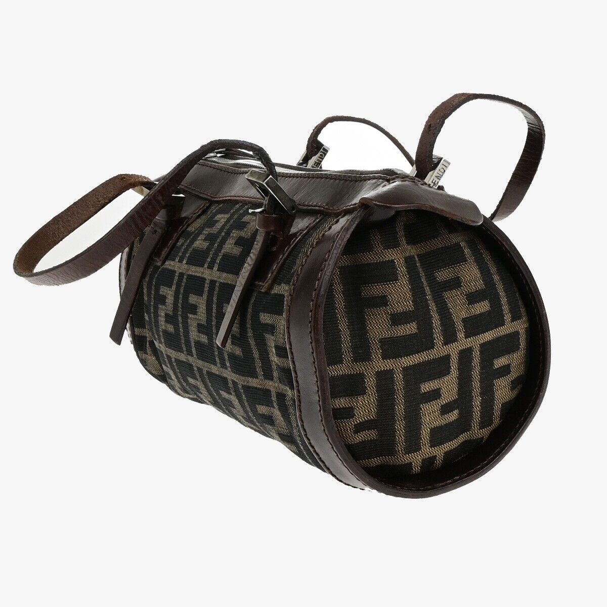 Fendi Zucca, Brown, Canvas, handbag