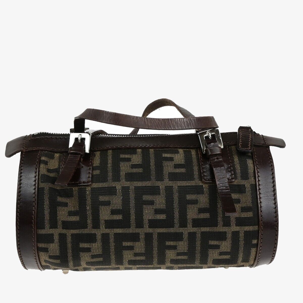 Fendi Zucca, Brown, Canvas, handbag