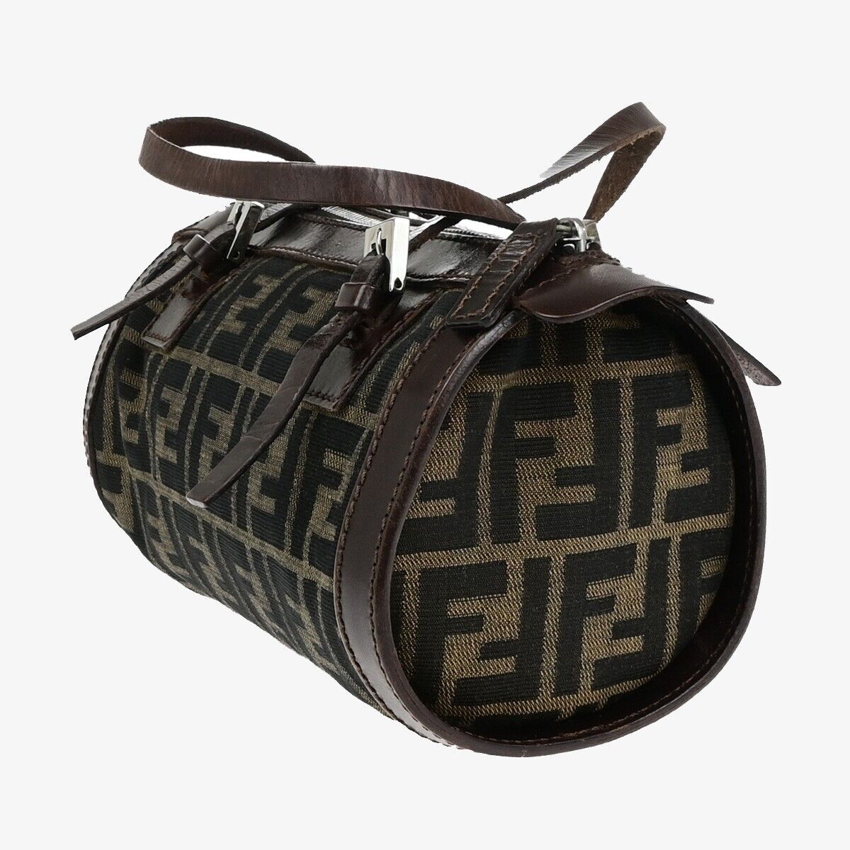 Fendi Zucca, Brown, Canvas, handbag