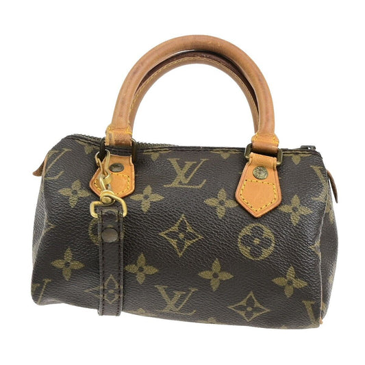 Louis Vuitton Mini speedy, Brown, Canvas, handbag