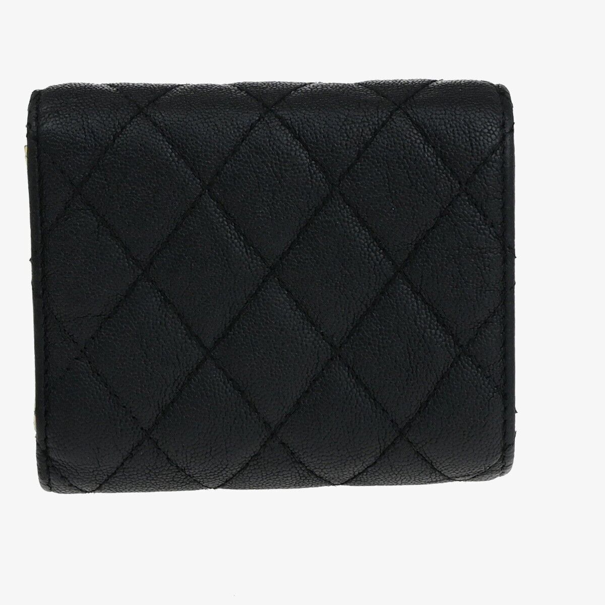 Chanel Matelassé, Black, Leather, wallet