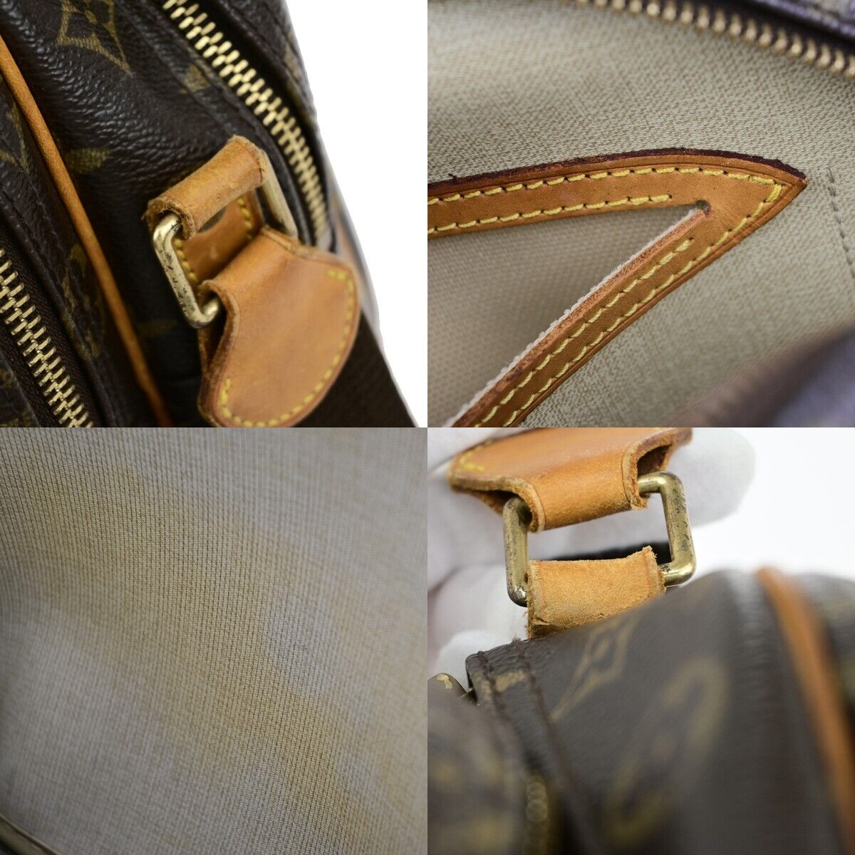 Louis Vuitton Reporter pm, Brown, Canvas, shoulder