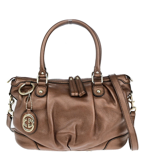 Gucci Sukey, Brown, Leather, shoulder