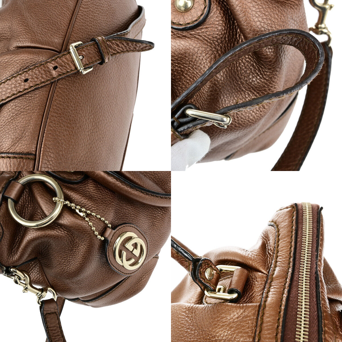 Gucci Sukey, Brown, Leather, shoulder