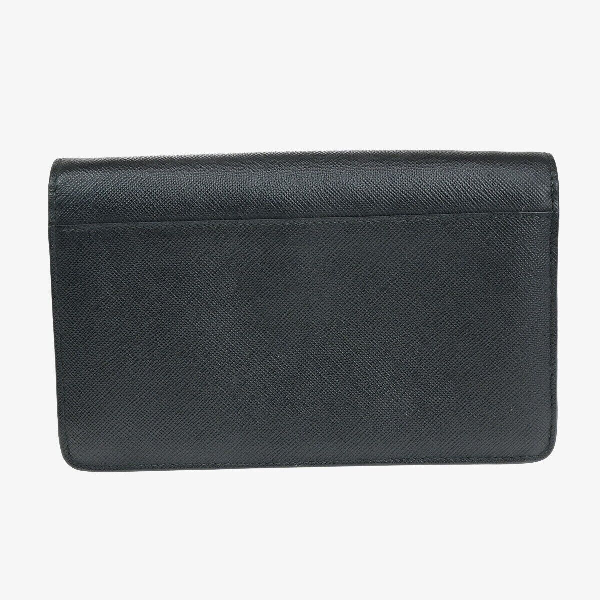 Prada Saffiano, Black, Leather, clutch