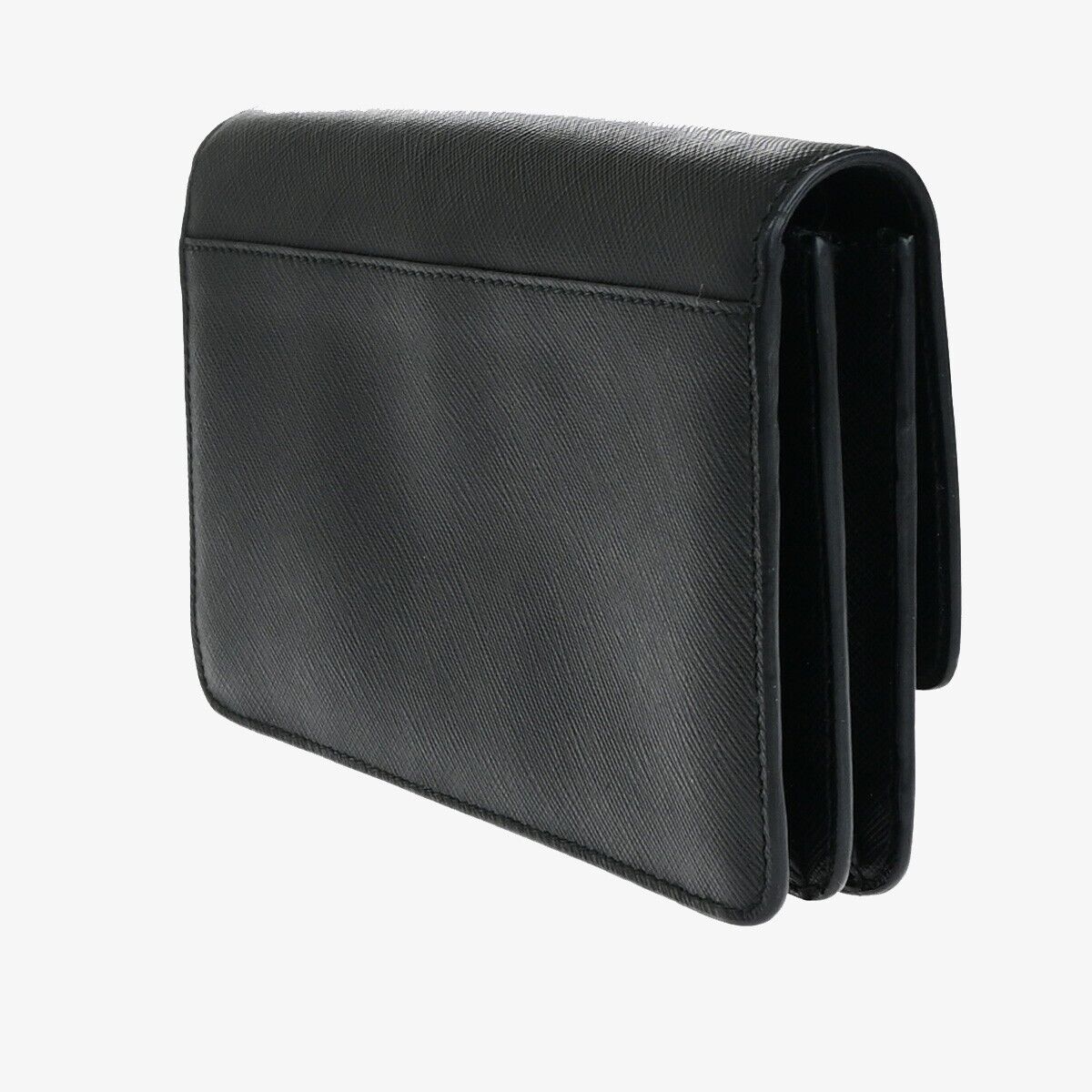 Prada Saffiano, Black, Leather, clutch