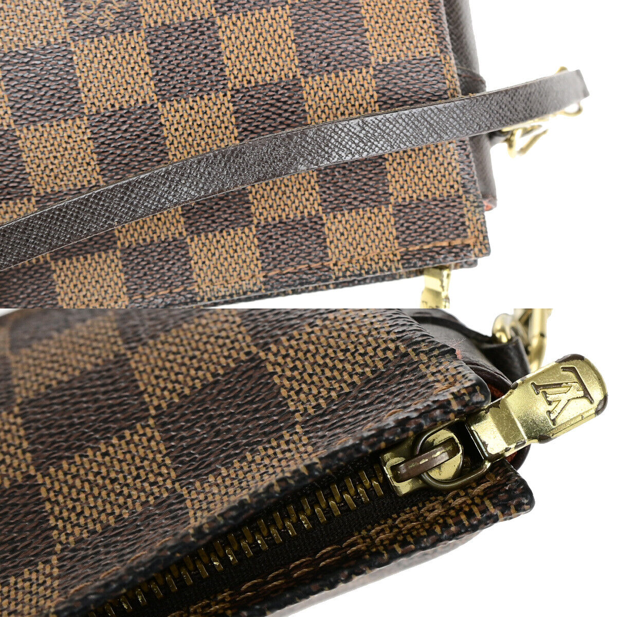 Louis Vuitton Trousse makeup, Brown, Canvas, clutch