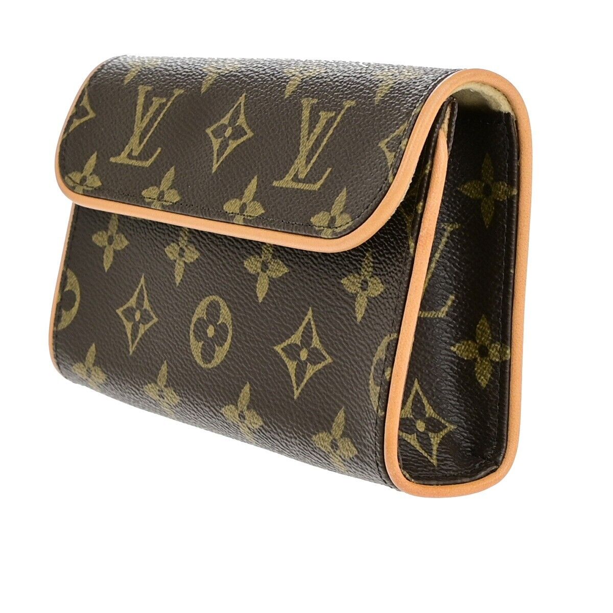 Louis Vuitton Pochette florentine, Brown, Canvas, clutch