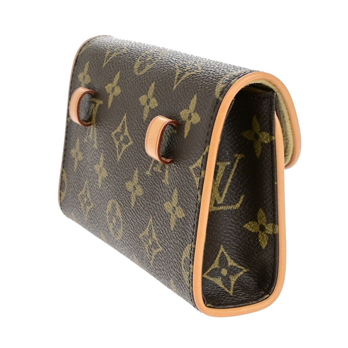 Louis Vuitton Pochette florentine, Brown, Canvas, clutch