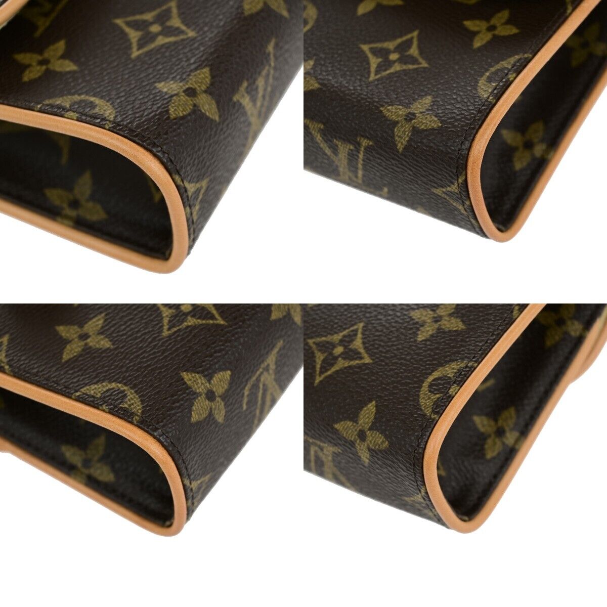 Louis Vuitton Pochette florentine, Brown, Canvas, clutch