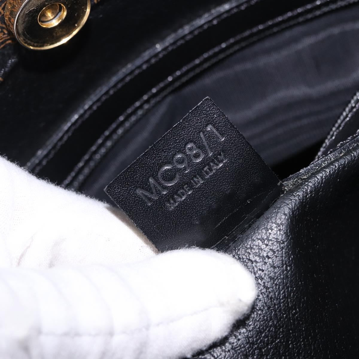Celine Vintage Macadam Canvas and Leather, Black, Canvas, Shoulder Bag