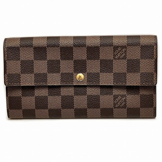 Louis Vuitton Sarah, Brown, Canvas, wallet