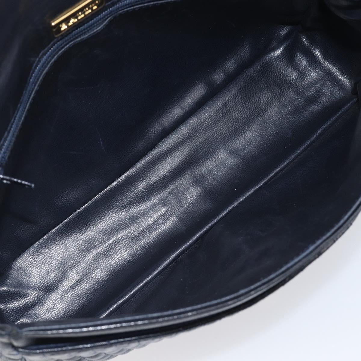 Bally Vintage Quilted Leather, Navy, Leather, Shoulder Bag