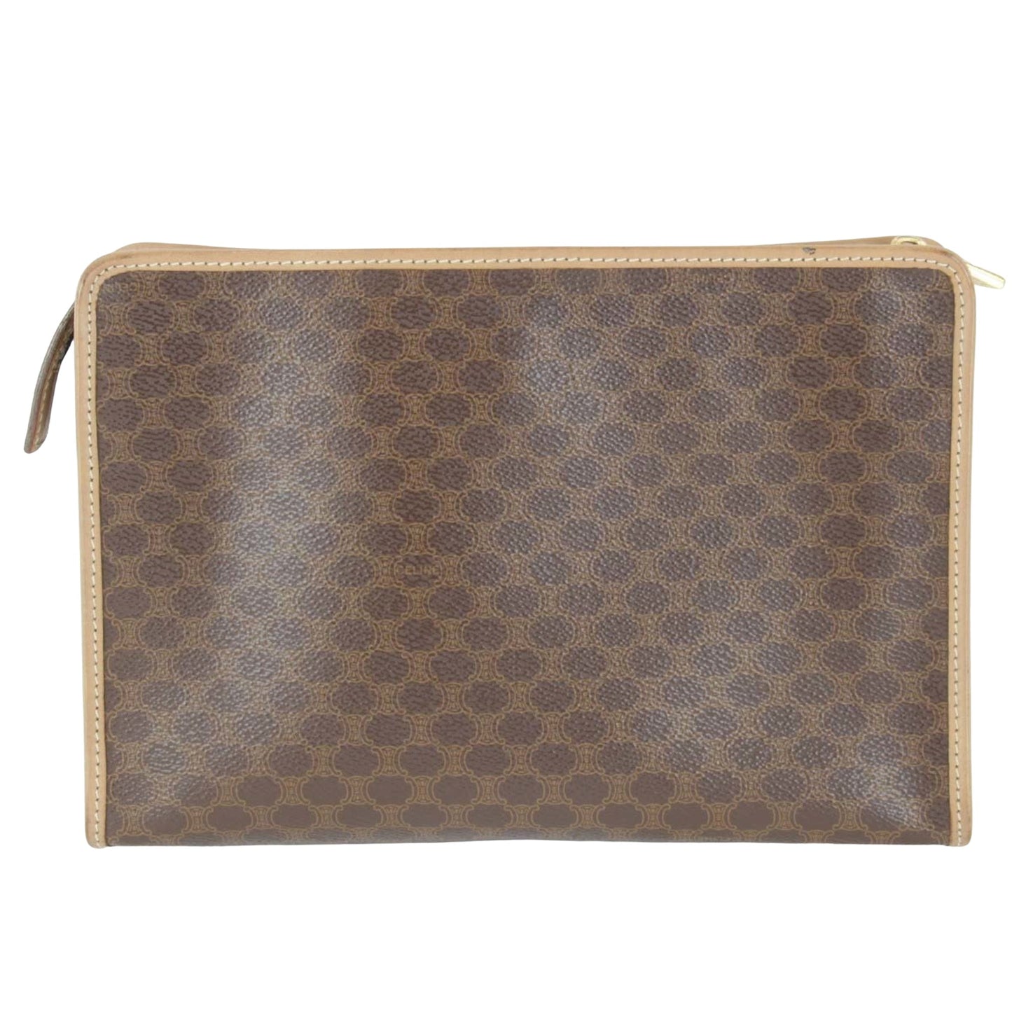 Céline Triomphe, Brown, Canvas, clutch
