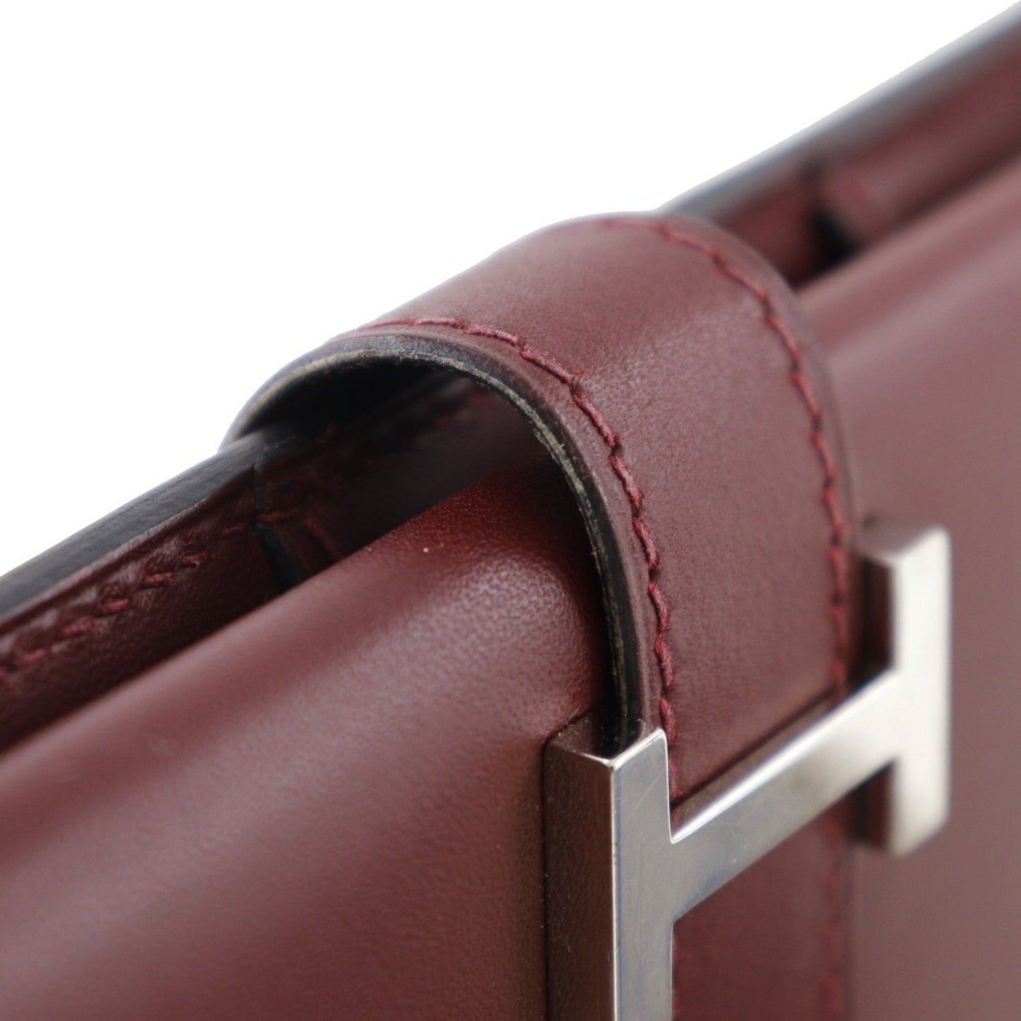 Hermès Béarn, Burgundy, Leather, wallet