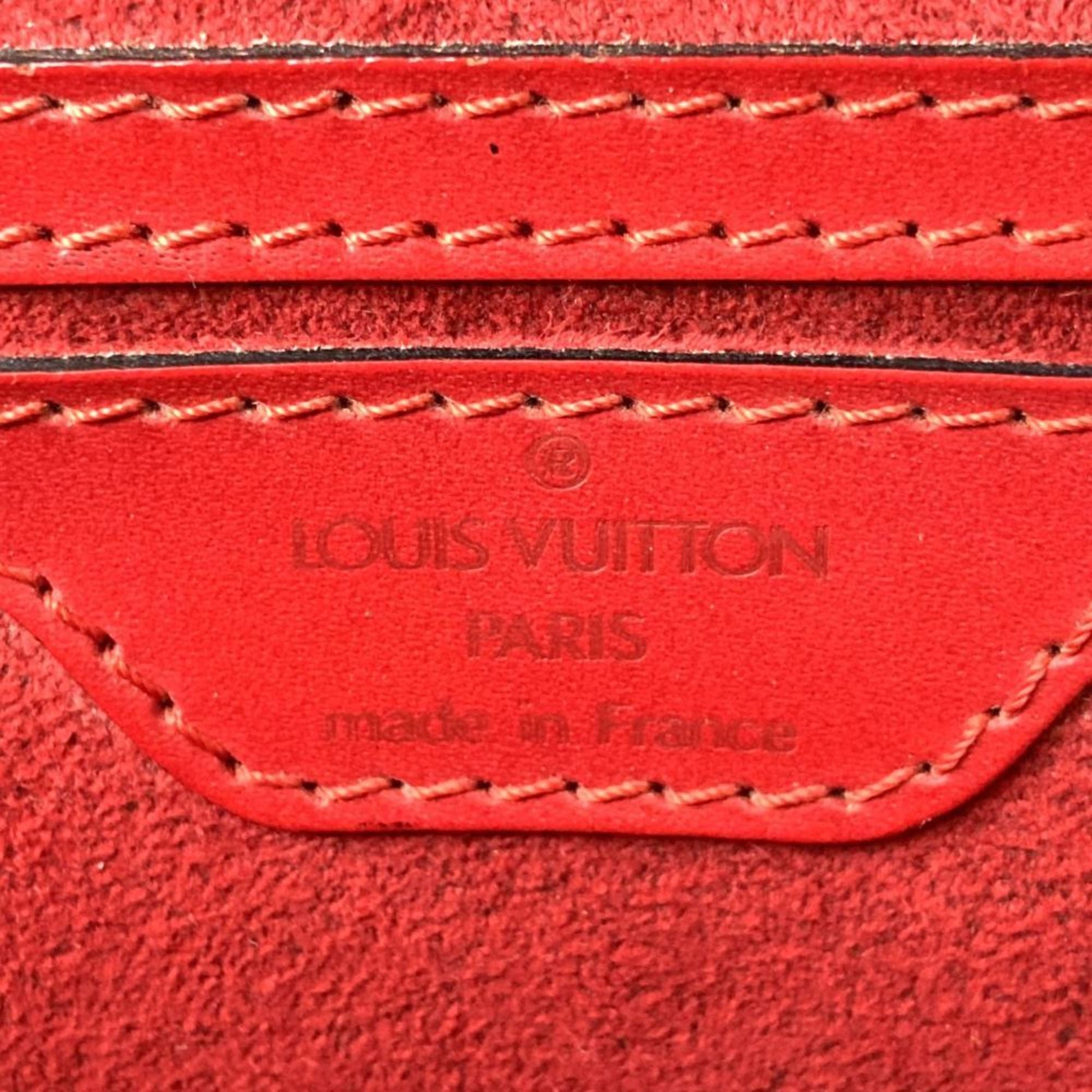 Louis Vuitton Saint Jacques, Red, Leather, shoulder