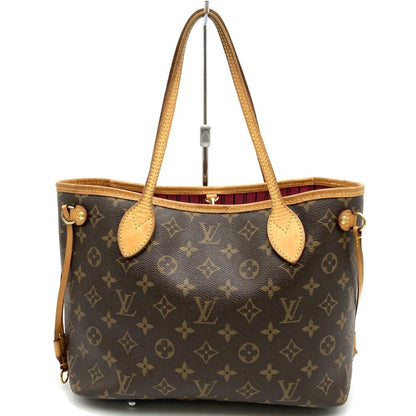 Louis Vuitton Neverfull PM, Brown, Canvas, tote