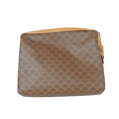 Céline Triomphe, Brown, Canvas, clutch