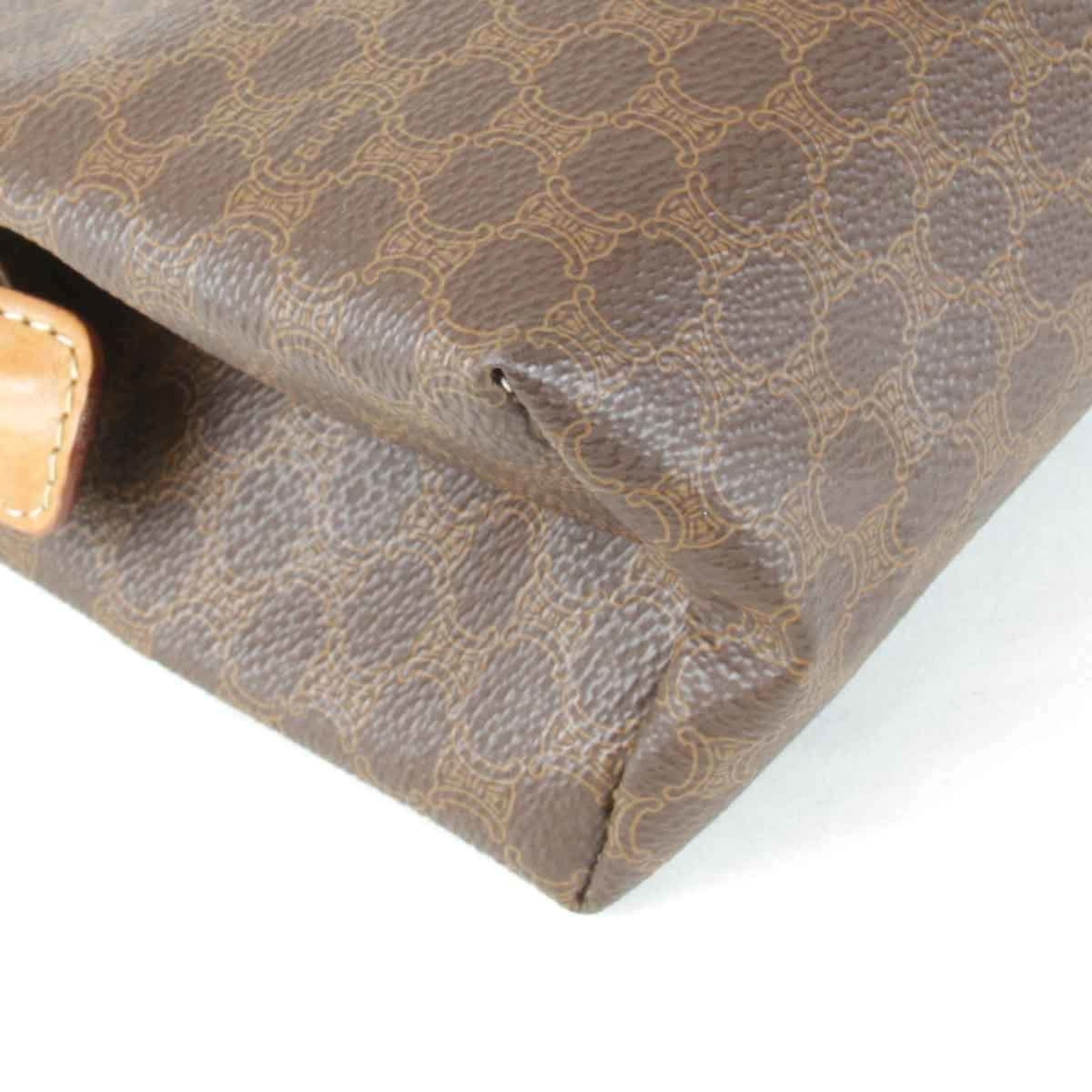 Céline Triomphe, Brown, Canvas, clutch