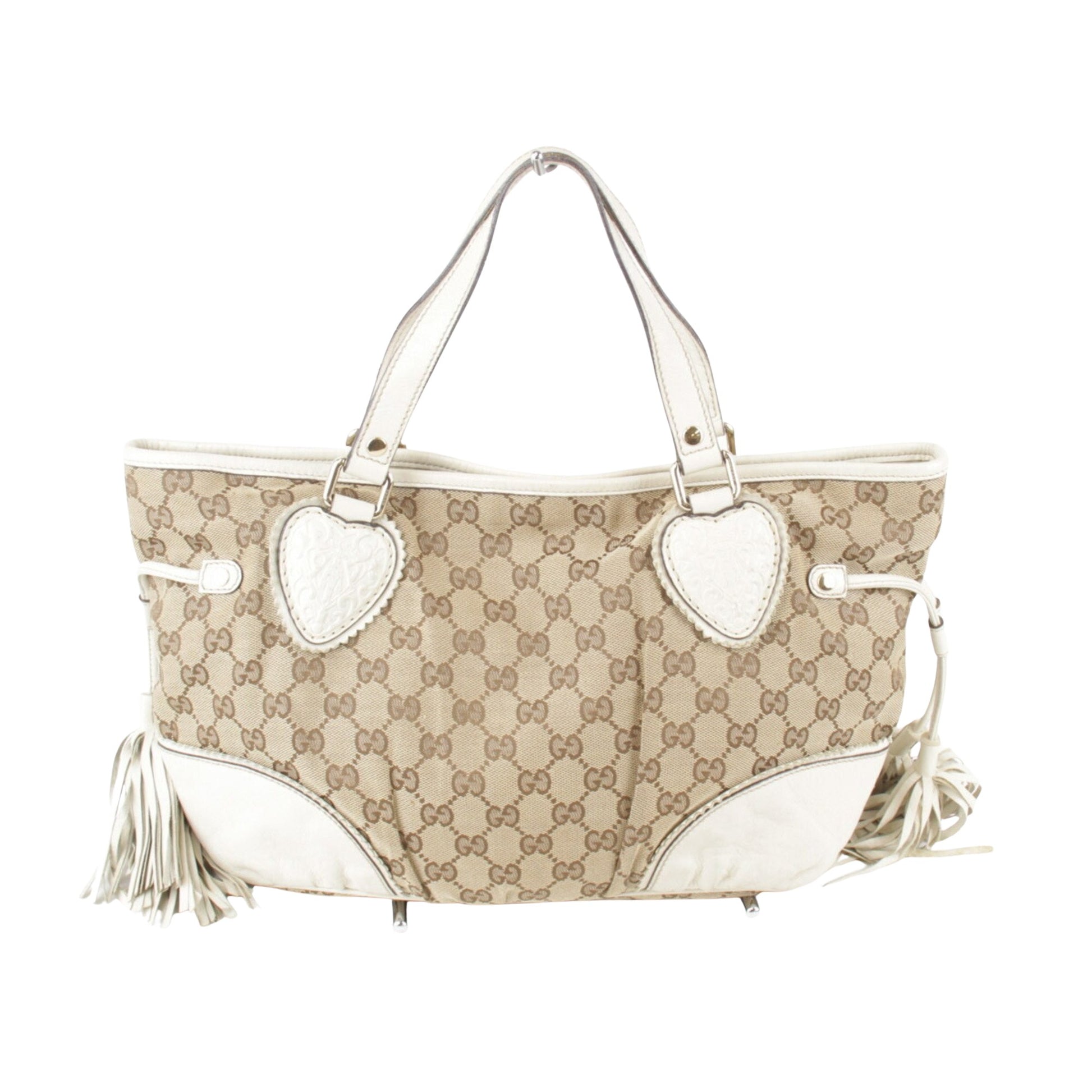 Gucci, Beige, Canvas, tote
