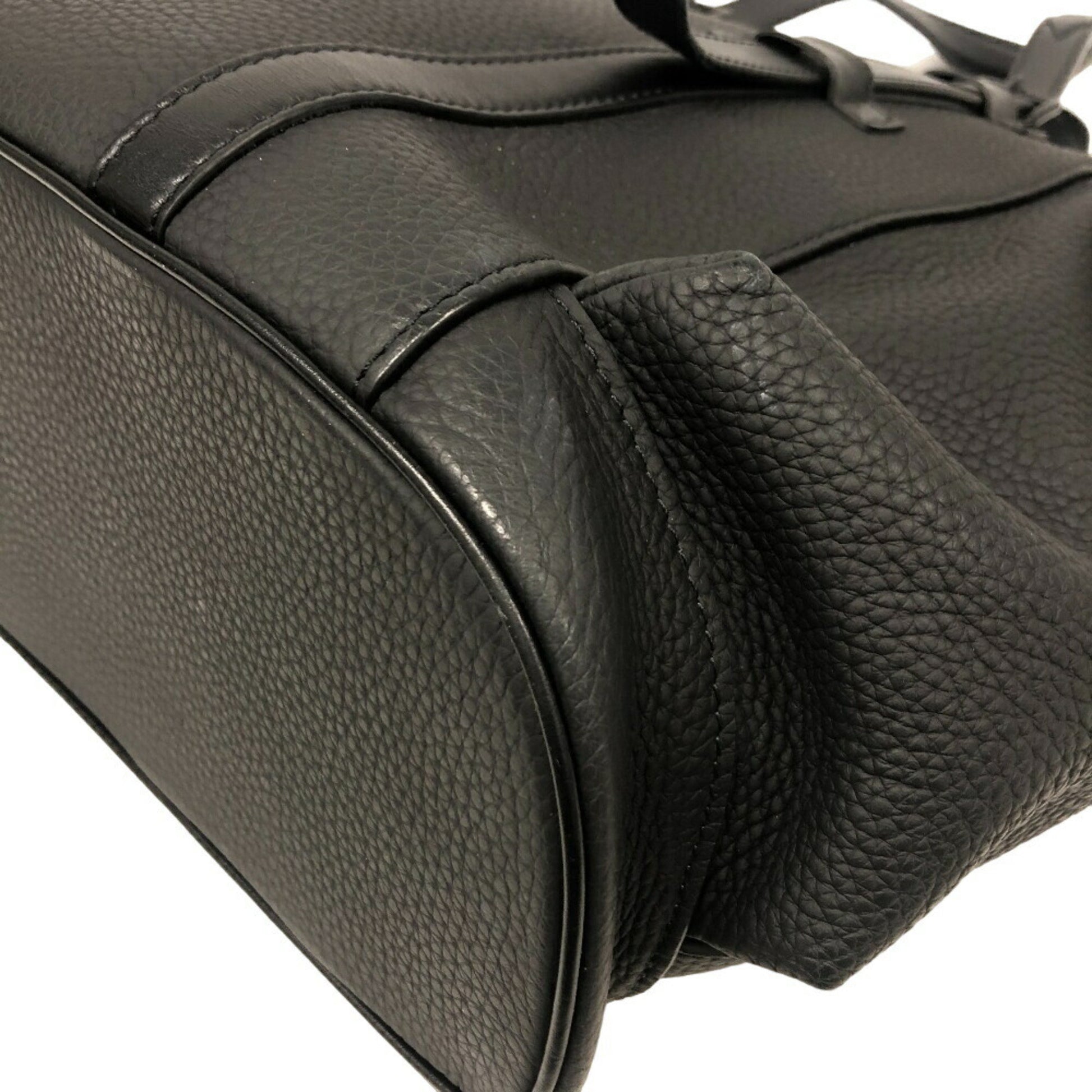 Louis Vuitton Christopher, Black, Leather, tote