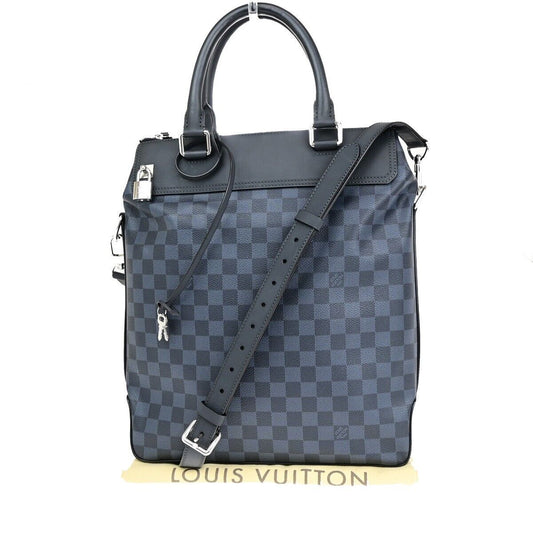 Louis Vuitton Greenwich, Blue, Canvas, tote