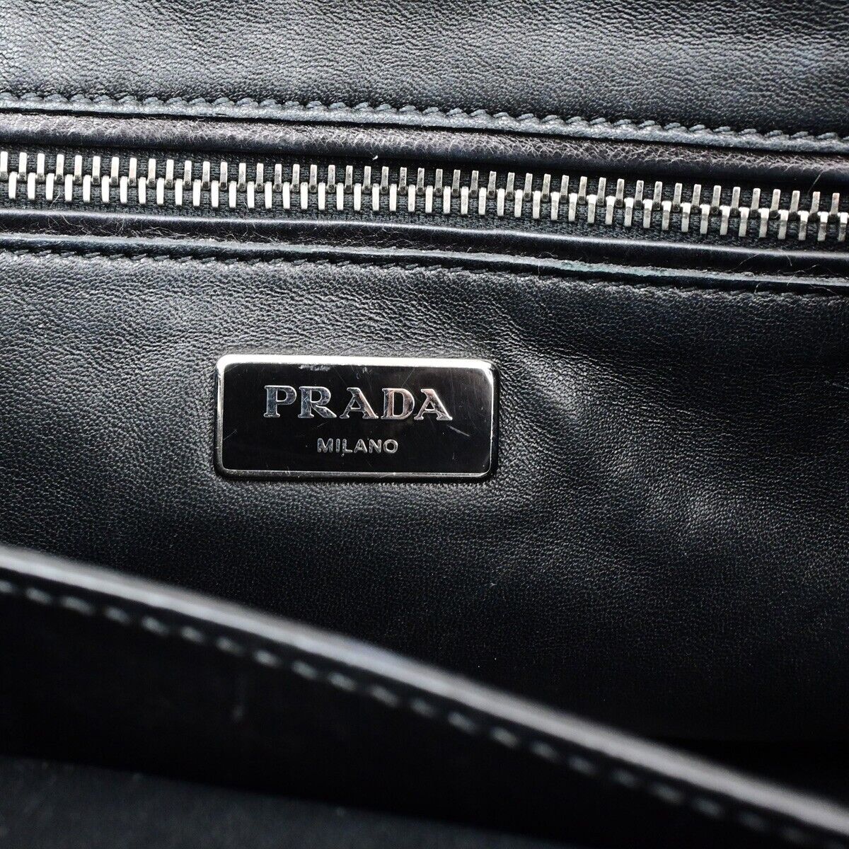 Prada Galleria, Black, Leather, handbag