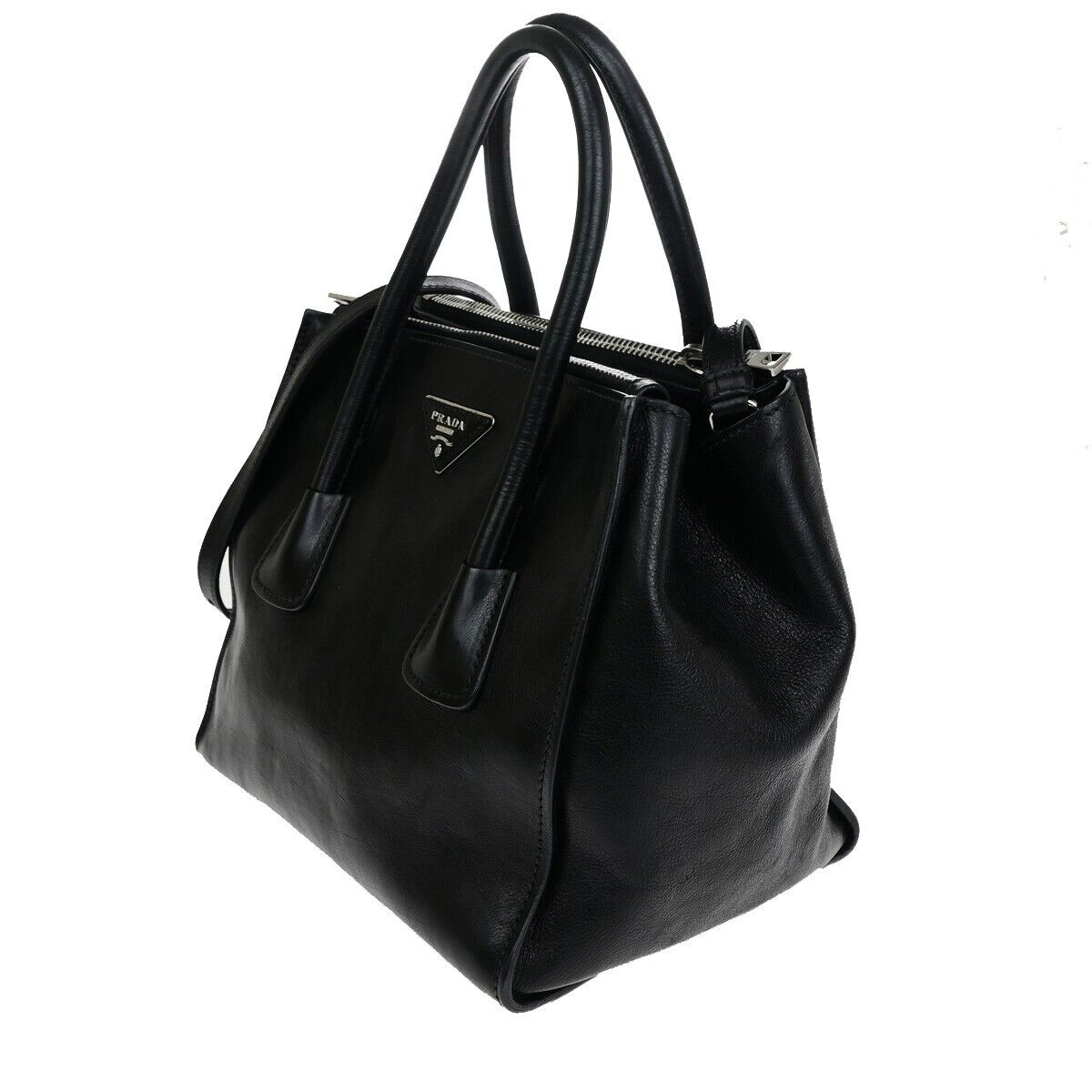 Prada Galleria, Black, Leather, handbag