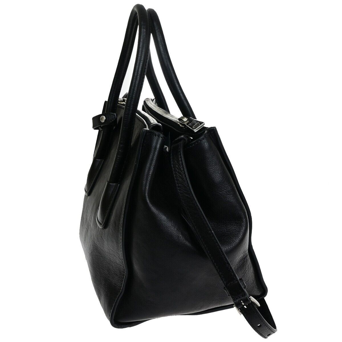 Prada Galleria, Black, Leather, handbag